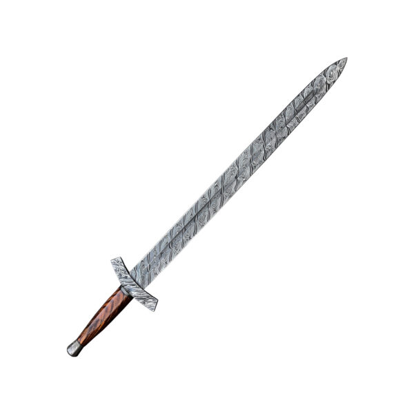Custom handmade Damascus steel Double Edge Viking Sword, Survival Sword, Weapon Viking Norse Gifts Medieval Ages - Image 4