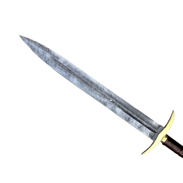 HAND Forged Custom Damascus Steel Viking Sword, Best Quality, Battle Ready Sword, Gift For Him, Best FATHERS DAY Gift medieval viking - Image 9