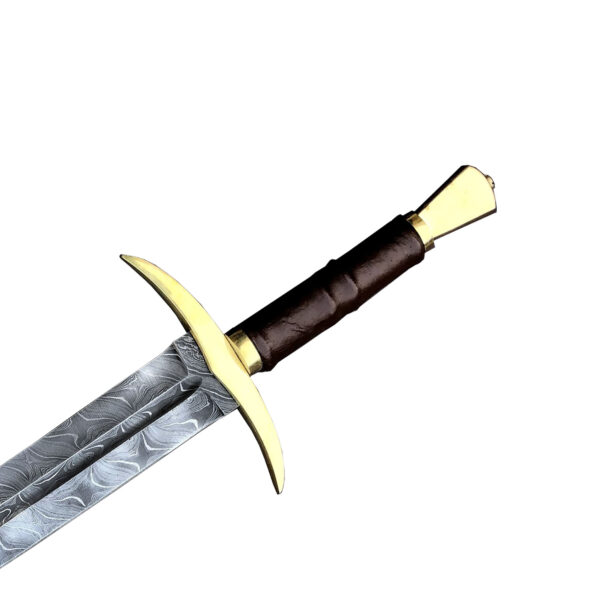 HAND Forged Custom Damascus Steel Viking Sword, Best Quality, Battle Ready Sword, Gift For Him, Best FATHERS DAY Gift medieval viking - Image 10