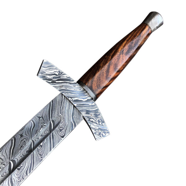 Custom handmade Damascus steel Double Edge Viking Sword, Survival Sword, Weapon Viking Norse Gifts Medieval Ages - Image 9
