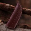 Custom handmade Damascus steel Hunting Skinner knife, Camping knife, Outdoor knife, Full tang knife, With leather sheath - Image 6