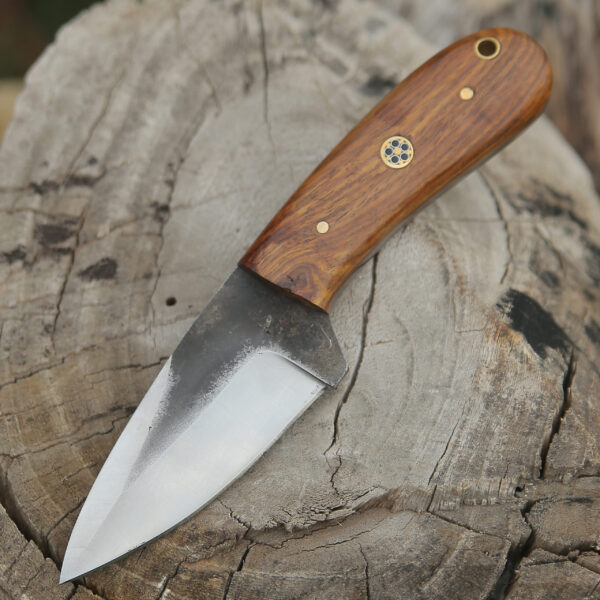 Custom handmade High Carbon Steel Hunting Skinner knife, camping knife, Survival knife, Full tang knife, With leather sheath - Image 3