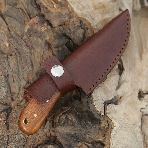 Custom handmade High Carbon Steel Hunting Skinner knife, camping knife, Survival knife, Full tang knife, With leather sheath - Image 8
