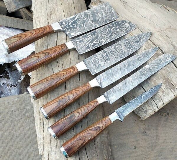 DAMASCUS STEEL KITCHEN / CHEF KNIFE SET - Image 2