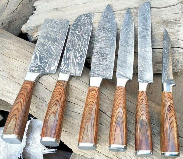 DAMASCUS STEEL KITCHEN / CHEF KNIFE SET