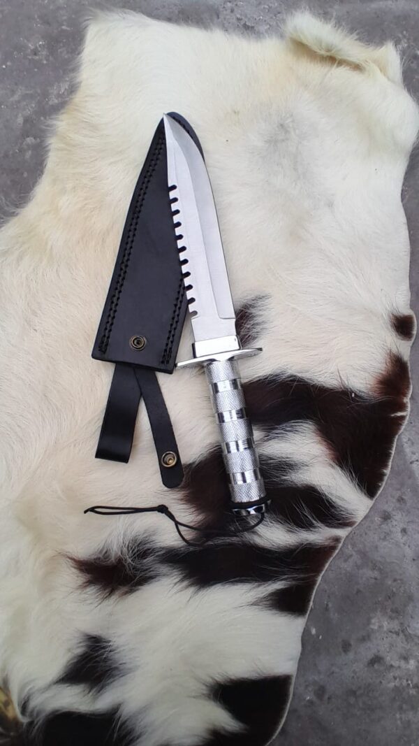 Survival Rambo Knife  blade length With leather sheath - Image 4