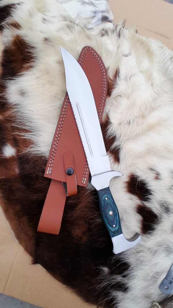 Custom Handmade D2 Steel Hunting Knife, Fixed Blade Bowie Knife - Image 2