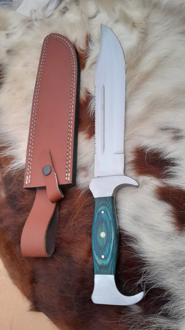 Custom Handmade D2 Steel Hunting Knife, Fixed Blade Bowie Knife - Image 3