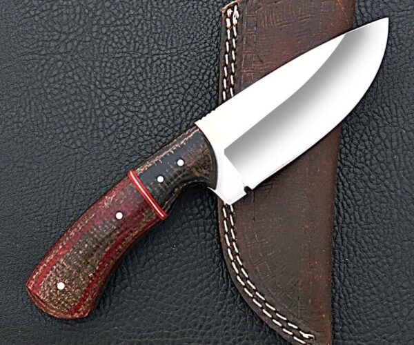 Custom Handmade D2 Steel High Polish Skinner Knife With Leather Sheath - Image 3