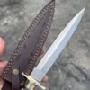 Custom Handmade D2 Steel Hunting Dagger Knife Bone Handle With Leather Sheath - Image 2