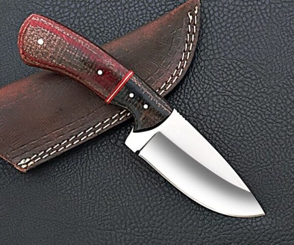 Custom Handmade D2 Steel High Polish Skinner Knife With Leather Sheath - Image 4