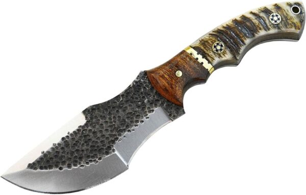 Custom Handemade Damascus Tracker knife With Leather sheath - Image 2