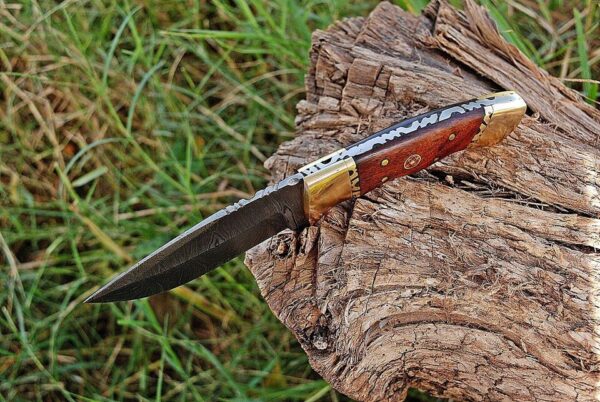 CUSTOM HANDMADE DAMASCUS BUSHCRAFT SURVIVAL CAMP SKINNER OUTDOOR HUNTING KNIFE - Image 3