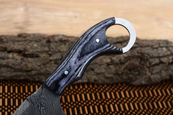 CUSTOM HANDMADE DAMASCUS STEEL FULL TANG HUNTING/SKINNER KNIFE - Image 2