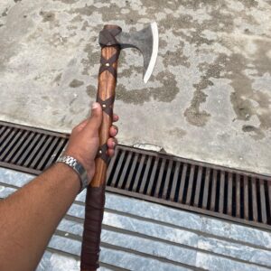 Custom Hand forged Viking Axe, Viking gift for father day gift, Rocking Axe style, unique gift for him, gift for boyfriend,