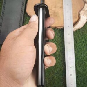 Custom handemade Rambo Knife full black With leather sheath